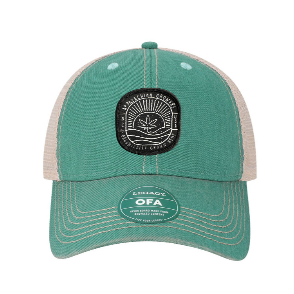 AG Seal Snapback Hat- Aqua Blue/Khaki Mesh