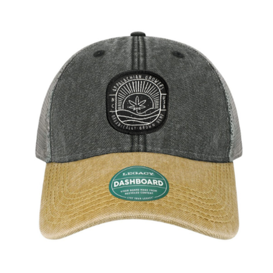 AG Seal Snapback Hat- Black & Camel/Grey Mesh