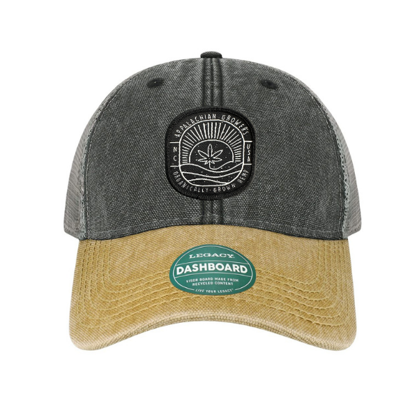 AG Seal Snapback Hat- Black & Camel/Grey Mesh