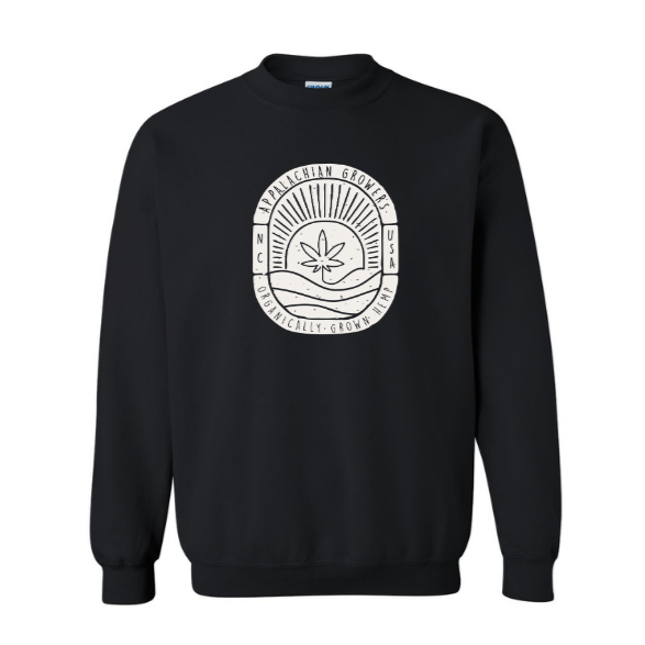 AG Seal Crewneck Sweatshirt- Black
