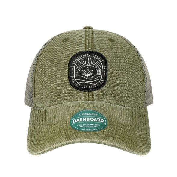 AG Seal Snapback Hat- Olive Green/Grey Mesh