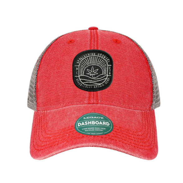 AG Seal Snapback Hat - Red/Grey Mesh